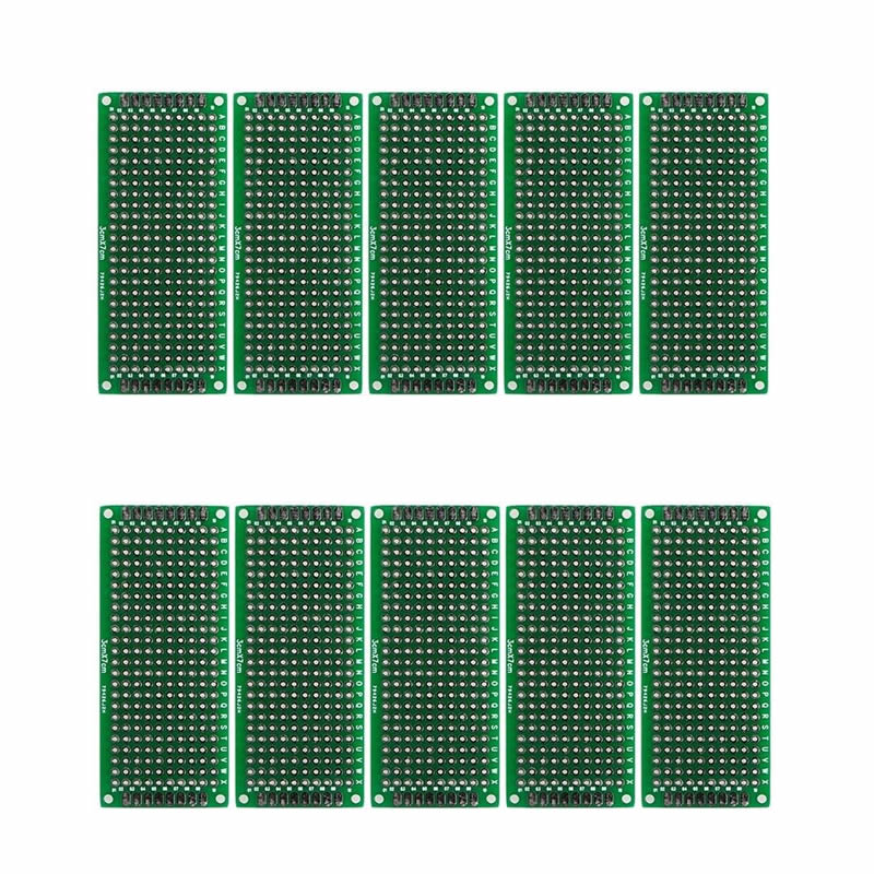 10pcs Double Side Prototype PCB Tinned Universal Bread board DIY 3x7cm