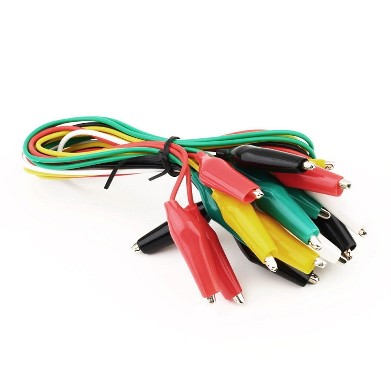 10pcs Alligator Clip Test Leads Double-ended Crocodile Clip Jumper Cable