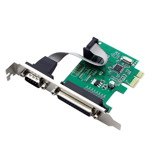 PCI-E Express Serial COM DB9 RS232 + DB25 Printer LPT Port Card