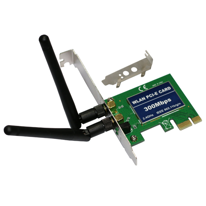 PCI-E Express 300M Wireless WiFi Card Adapter w/Low Profile Bracket