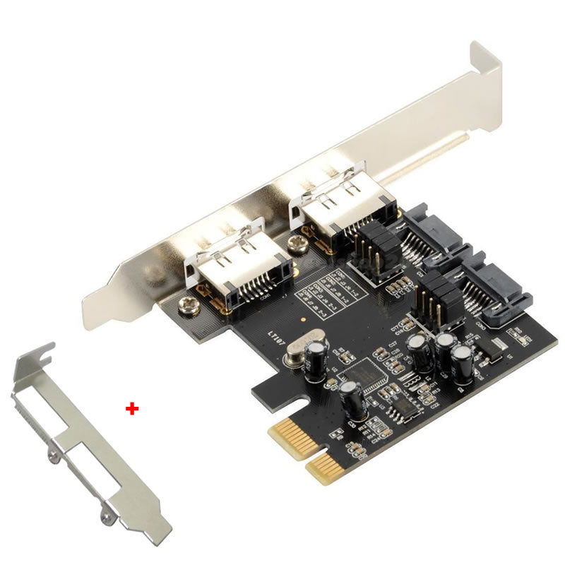 PCI-E Express SATA3 6Gb/s eSATA SATA III Card w/Low Profile Bracket US Stock