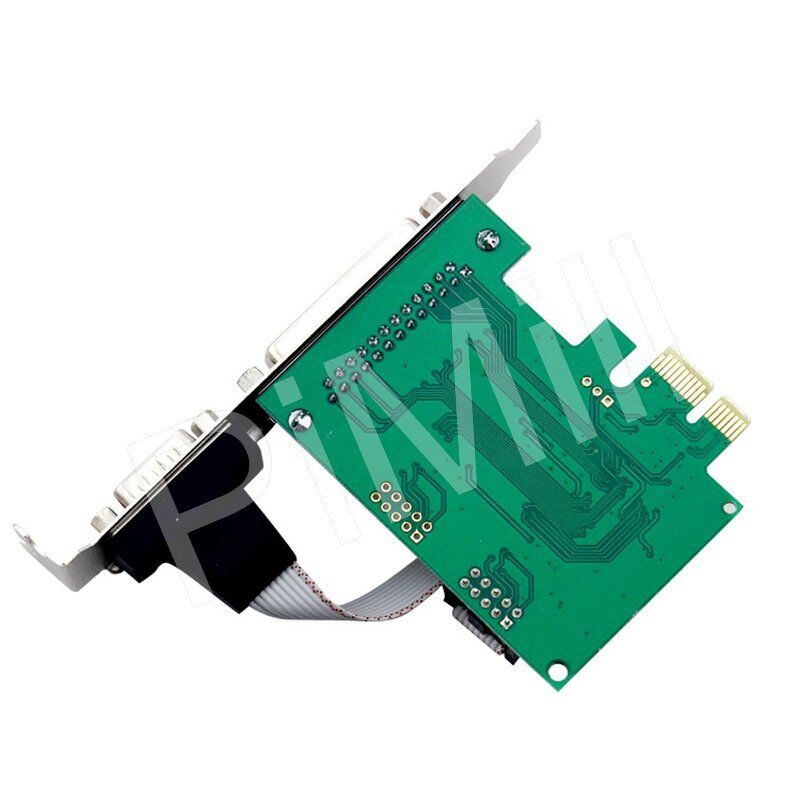 PCI-E Express Serial COM DB9 RS232 + DB25 Printer LPT Port Card
