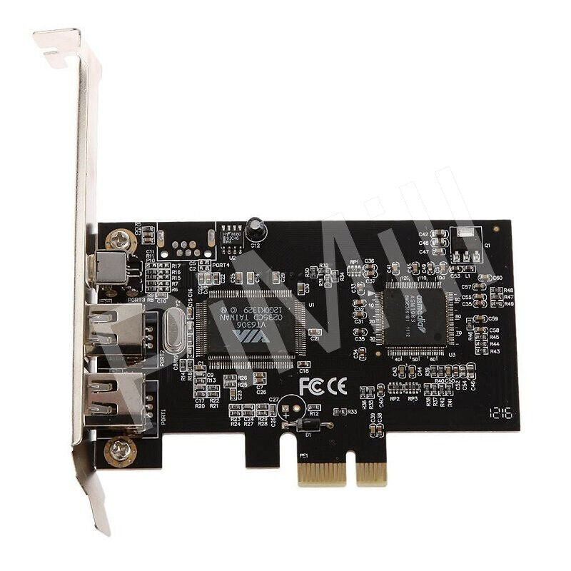 PCI-E Express FireWire 1394a IEEE1394 Card w/Low Profile Bracket US Stock