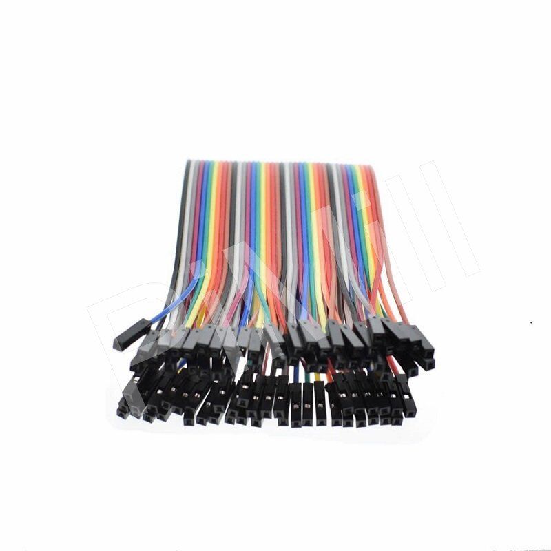 40pcs 20cm 2.54mm Female to Female Dupont Wire Jumper Cable Arduino Breadboad
