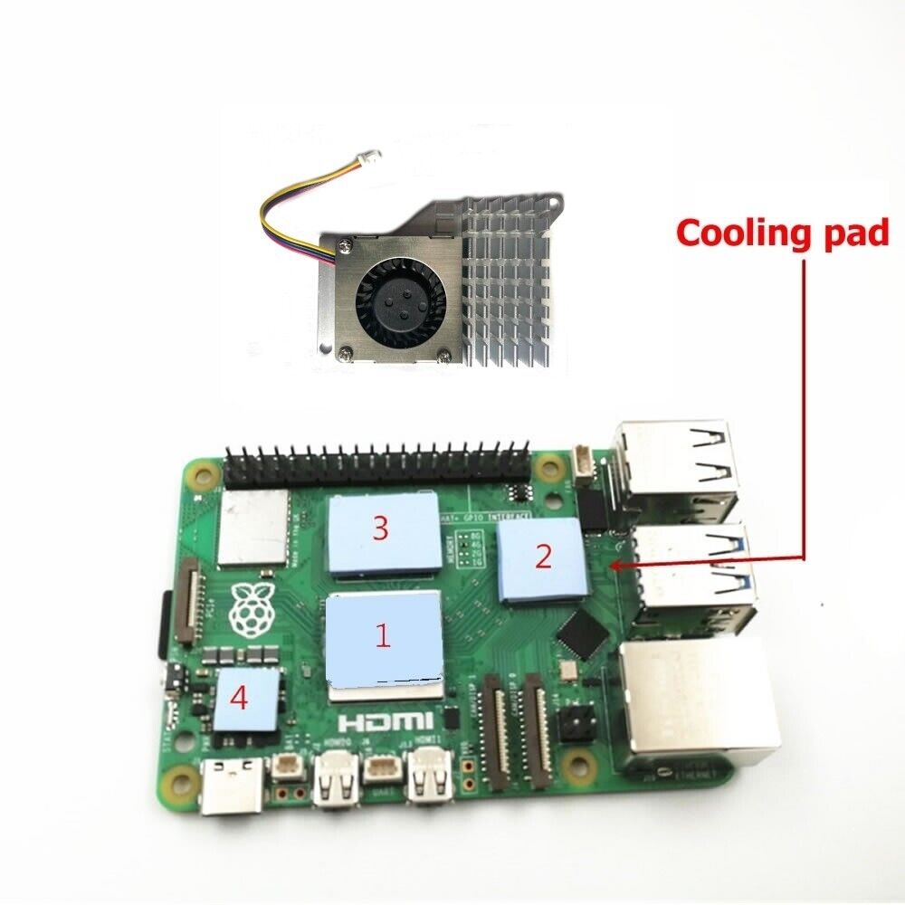 Cooling Fan Aluminum Active Cooler For Raspberry Pi 5