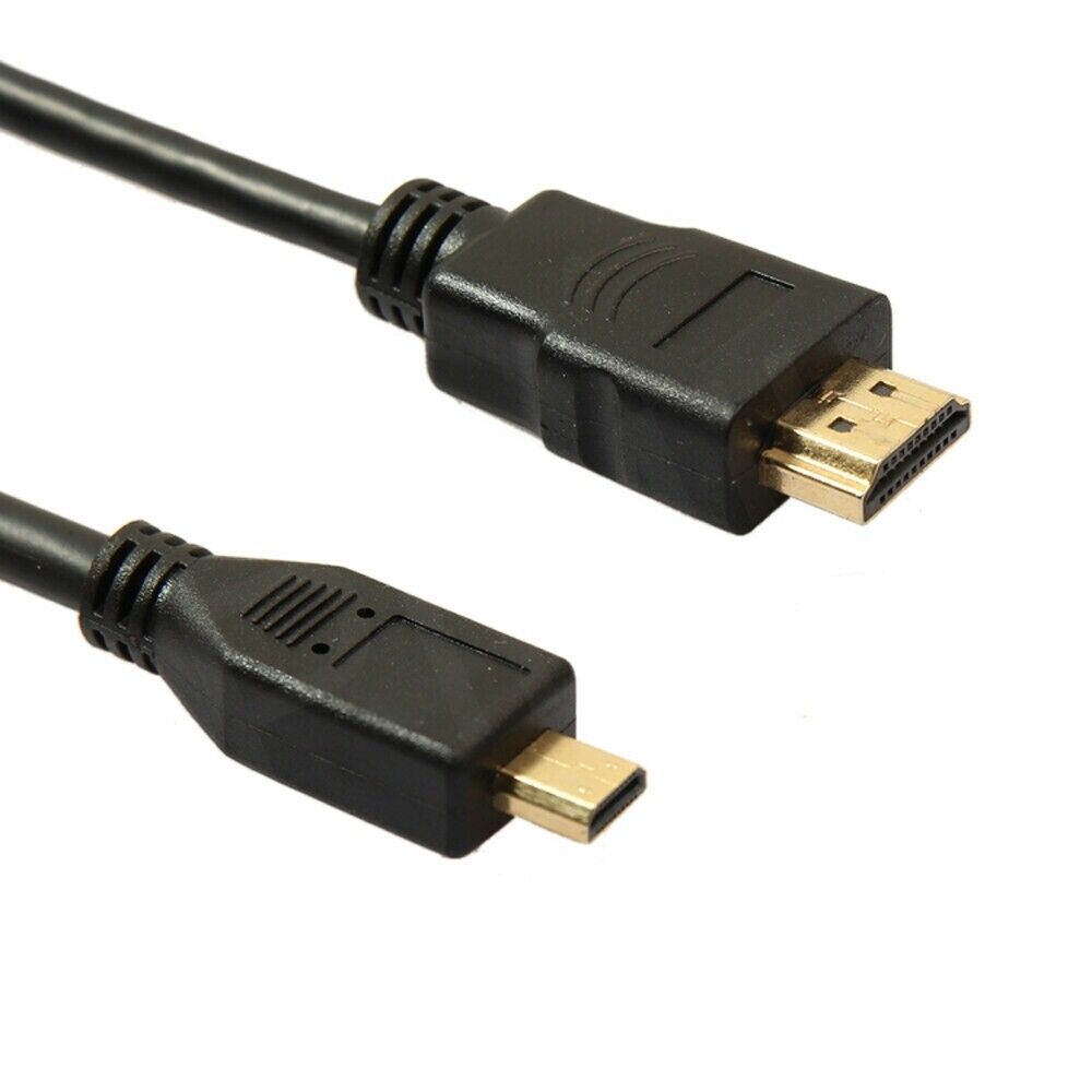 Black Micro HDMI To HDMI Cable 6FT 1.8M 4K for Raspberry Pi 4 Model B US
