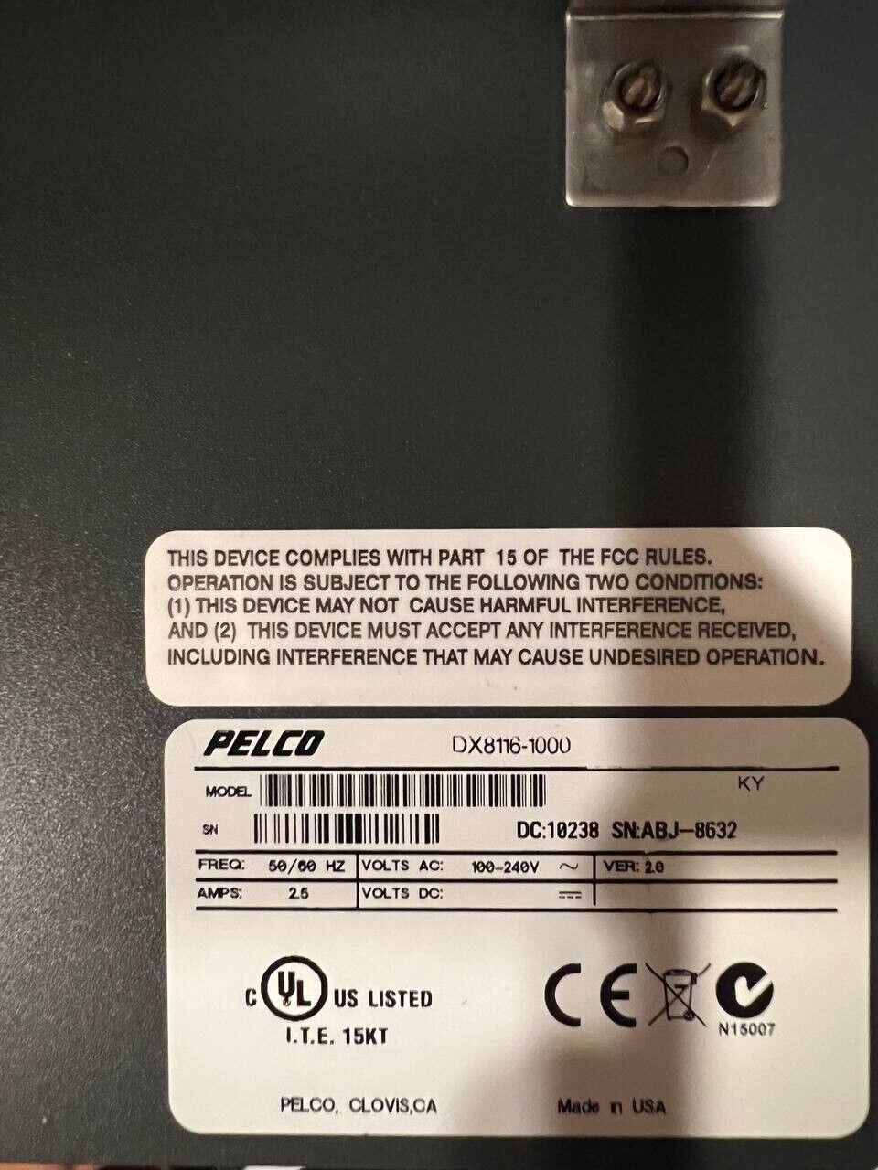 Pelco DX8116-1000 Hybrid Digital Video Recorder New No Box