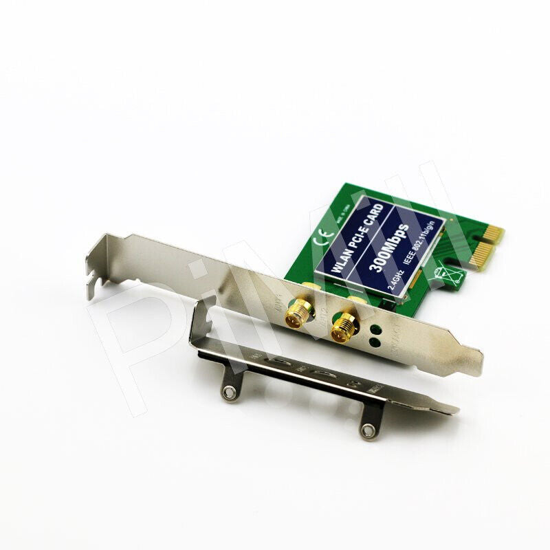 PCI-E Express 300M Wireless WiFi Card Adapter w/Low Profile Bracket