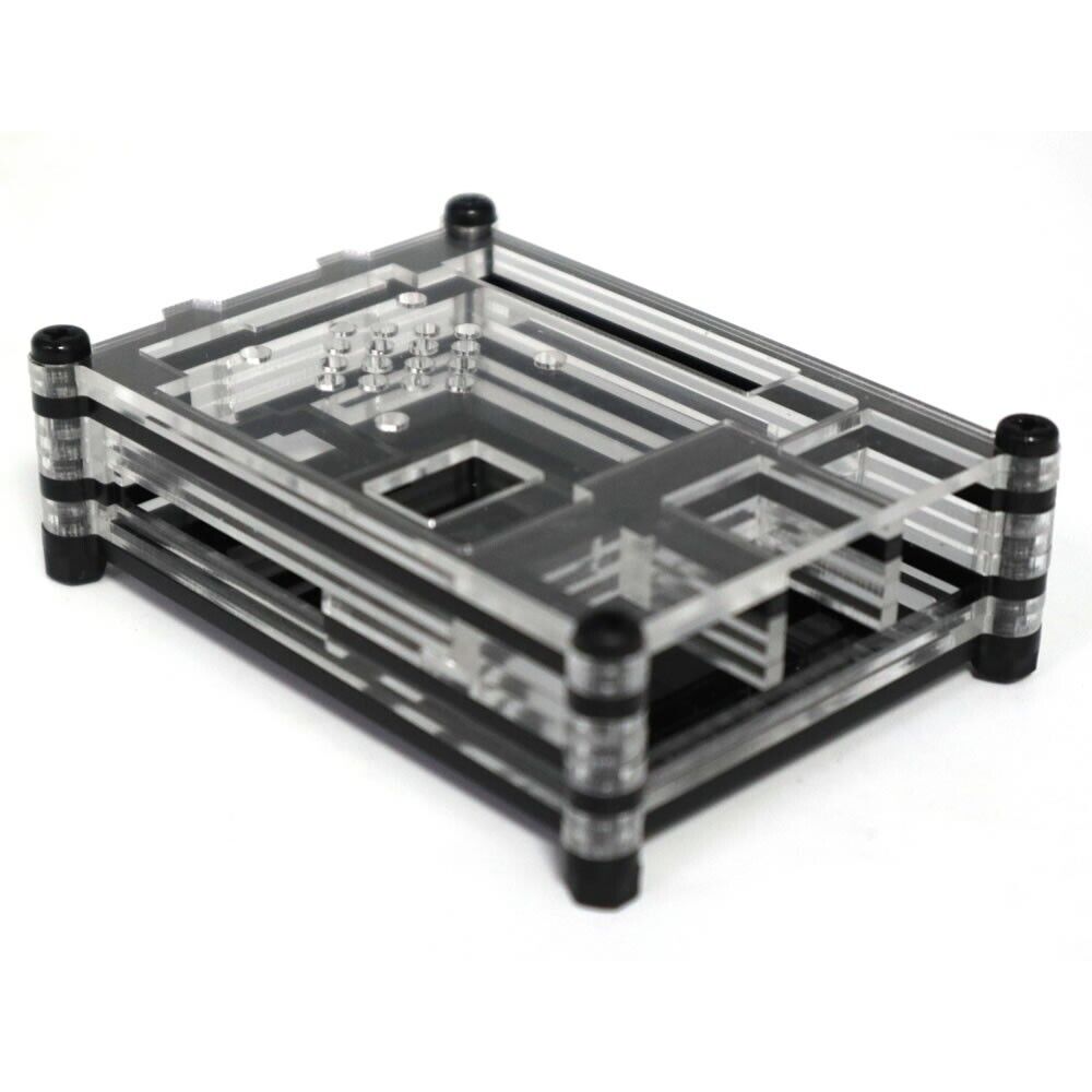 10 Layers Clear Acrylic Case Enclosure Box For Raspberry Pi 5 with Cooling Fun