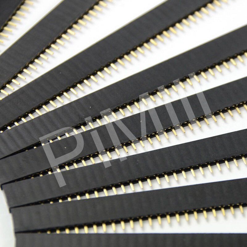 10PCS 2.54mm 40 Pin Stright Female Single Row Pin Header Strip PCB Connector