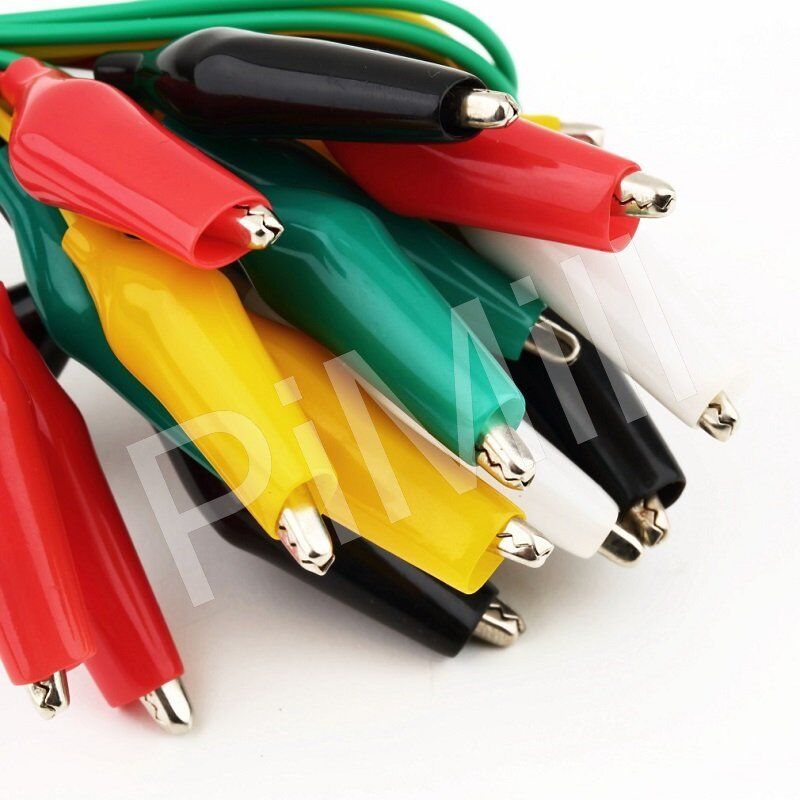 10pcs Alligator Clip Test Leads Double-ended Crocodile Clip Jumper Cable