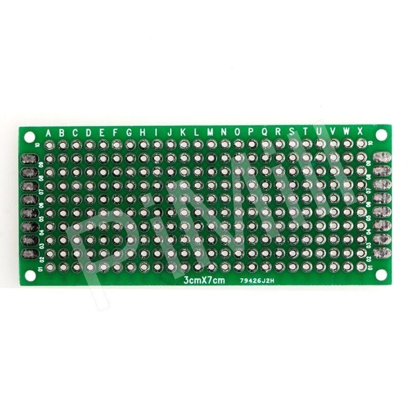 10pcs Double Side Prototype PCB Tinned Universal Bread board DIY 3x7cm