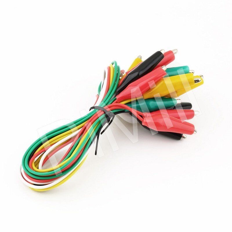 10pcs Alligator Clip Test Leads Double-ended Crocodile Clip Jumper Cable