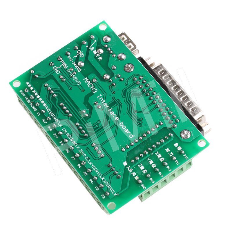 5 Axis CNC Interface Adapter Breakout Board For Stepper Motor Driver Mach3 w/USB