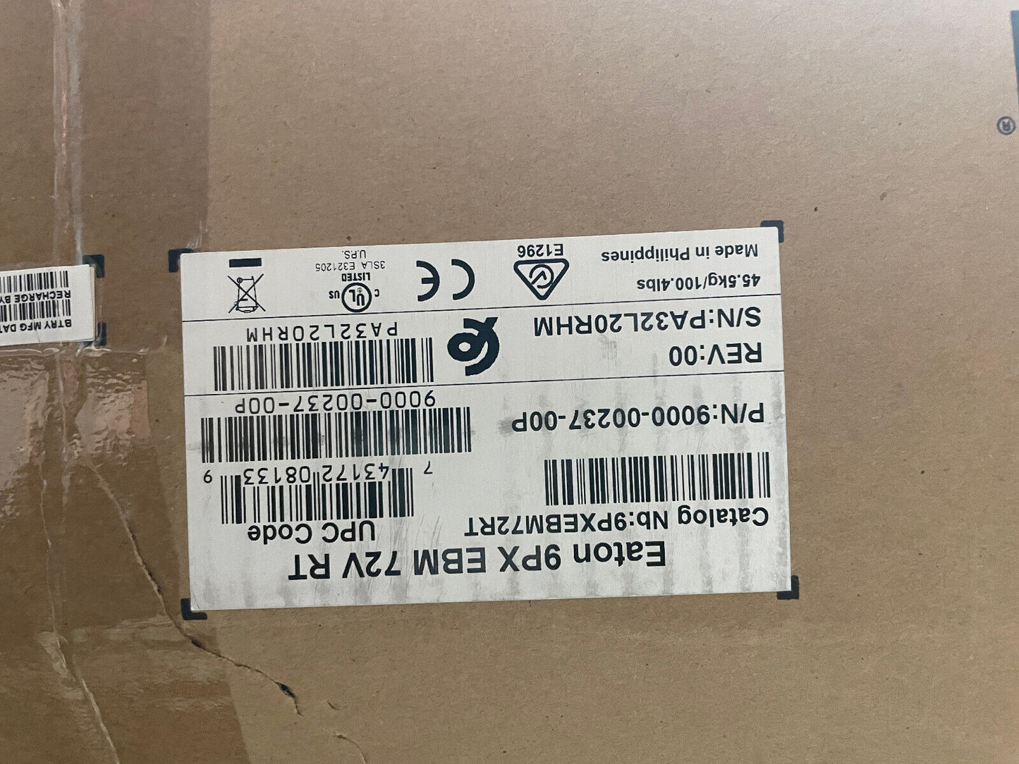 New Eaton 9PX EBM 72V RT 9PXEBM72RT Extended Battery Module Pack/Enclosure