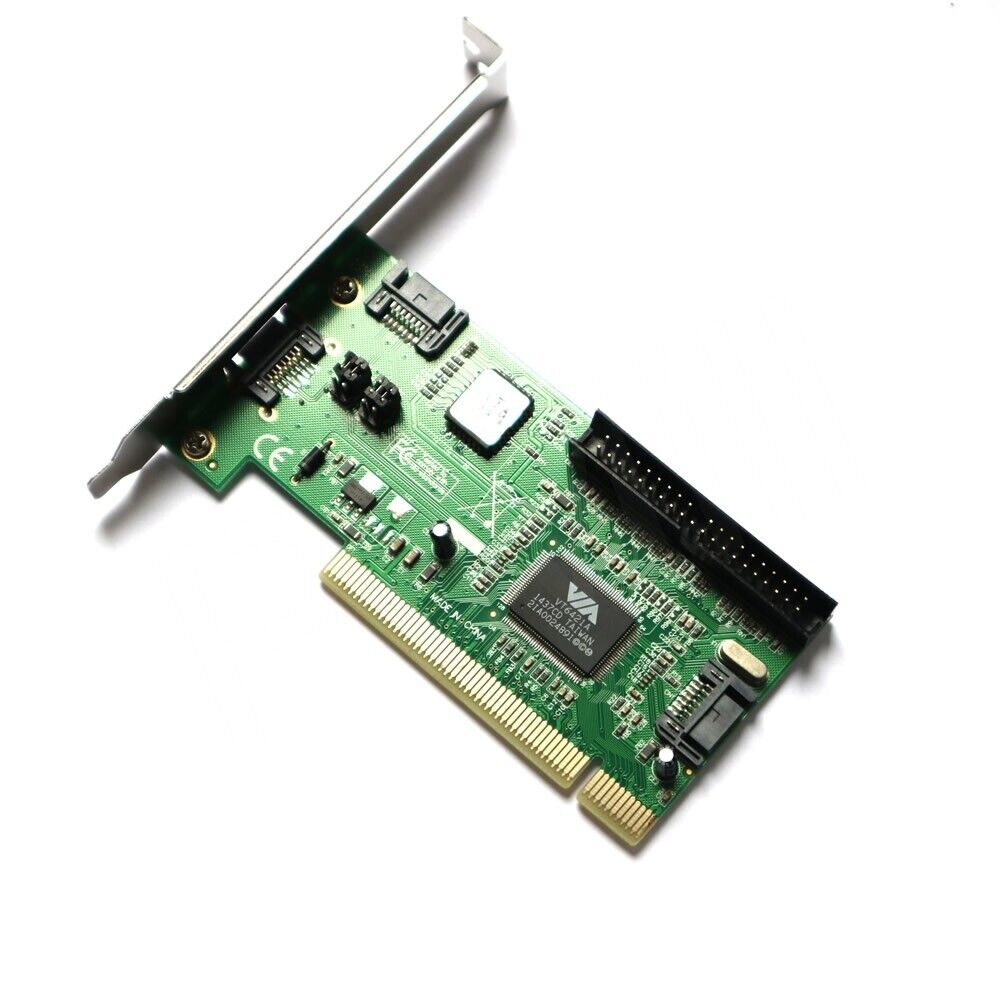 PCI 3 Port SATA +1 IDE Serial HDD ATA Card Adapter w/SATA Data Cable