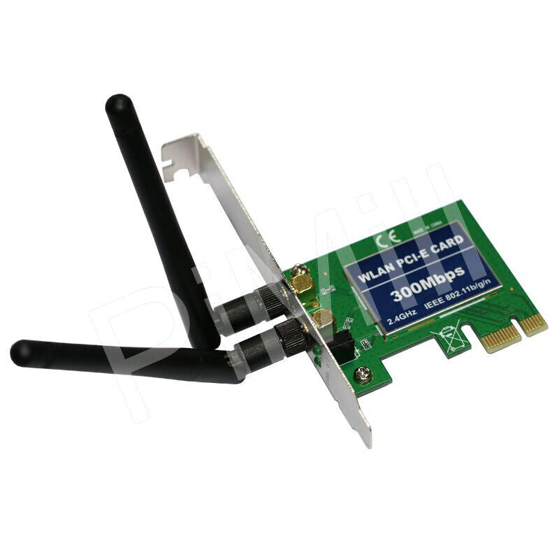 PCI-E Express 300M Wireless WiFi Card Adapter w/Low Profile Bracket