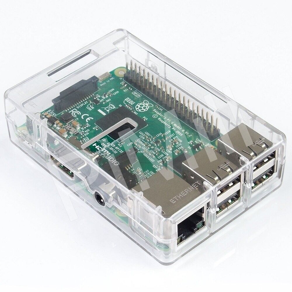 Transparent ABS Case Enclosure Box Heat Sink Kit for Raspberry Pi 3 US Stock
