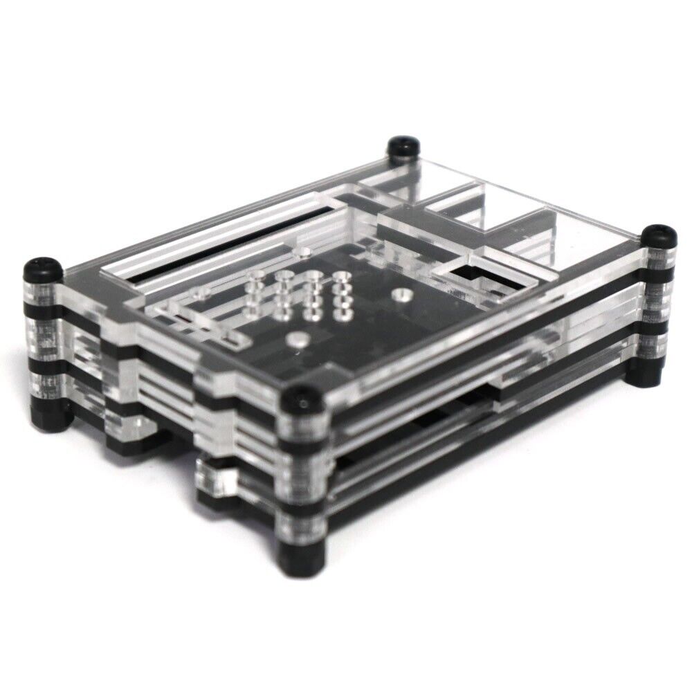10 Layers Clear Acrylic Case Enclosure Box For Raspberry Pi 5 with Cooling Fun