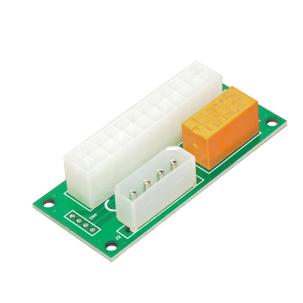 Dual Power Supply Sync Starter Extender Card ATX 24 Pin To Molex