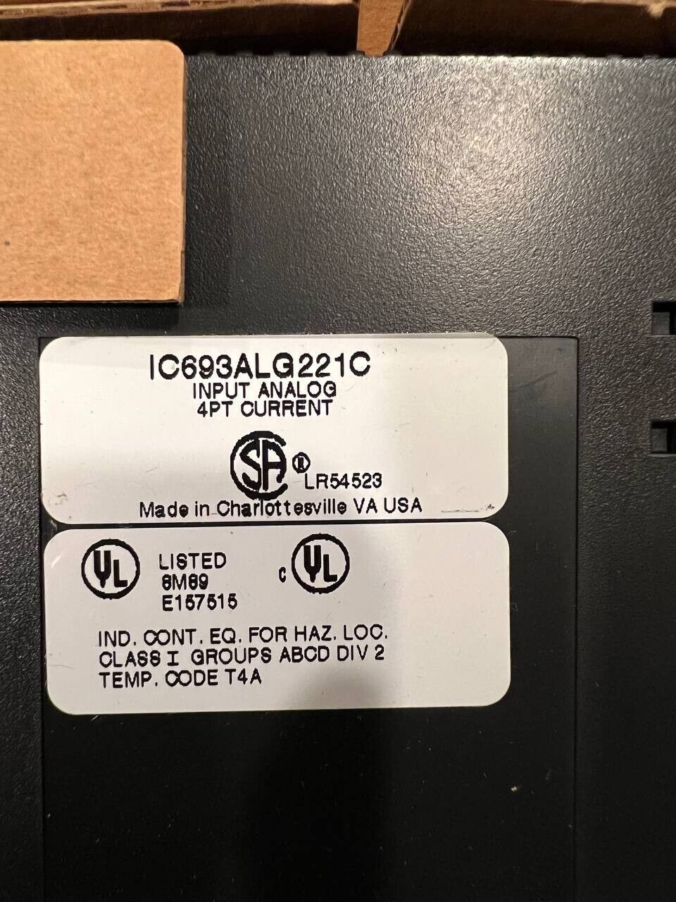 GE IC693ALG221C PLC Analog Input Modules 4PT CURRENT