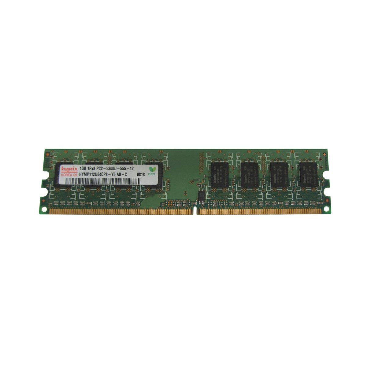 Hynix HYMP112U64CP8-Y5 1GB 1Rx8 PC2-5300U-555-12 Desktop RAM Memory