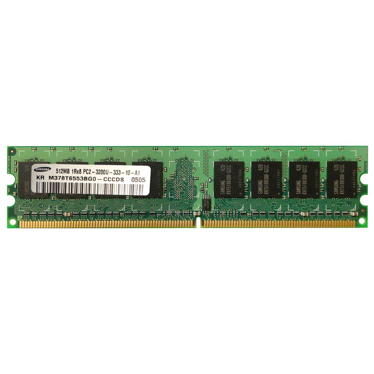 M378T6553BG0-CCCDS Samsung 512MB PC2-3200 DDR2-400MHz non-ECC Unbuffered CL3 240