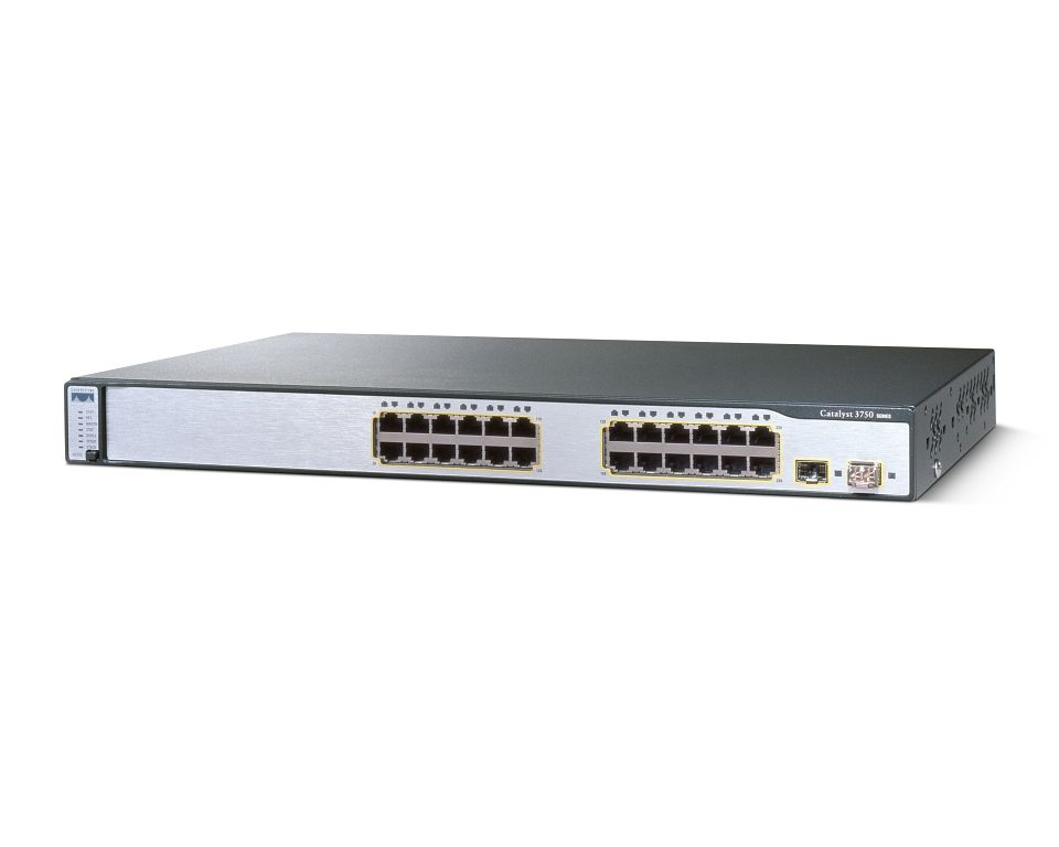 Cisco Catalyst (WS-C3750-24TS-S) 24-Ports Rack-Mountable Switch Managed