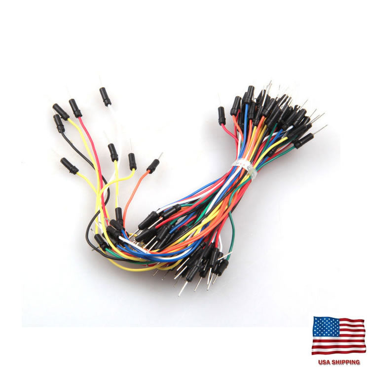 65Pcs Male to Male Solderless Flexible Breadboard Jumper Cable Wires For Arduino