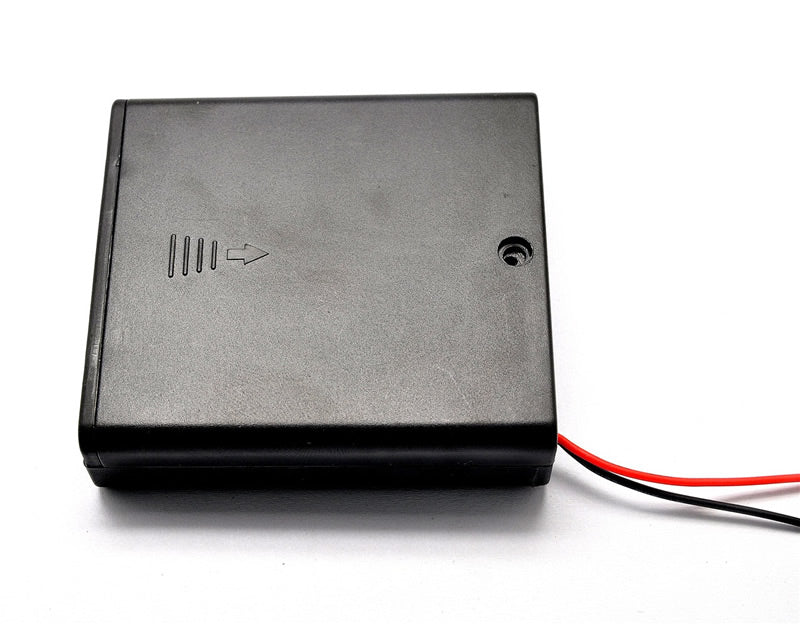 4 x AA 6V Battery Holder Connector Storage Case Box ON/OFF Switch For Arduino