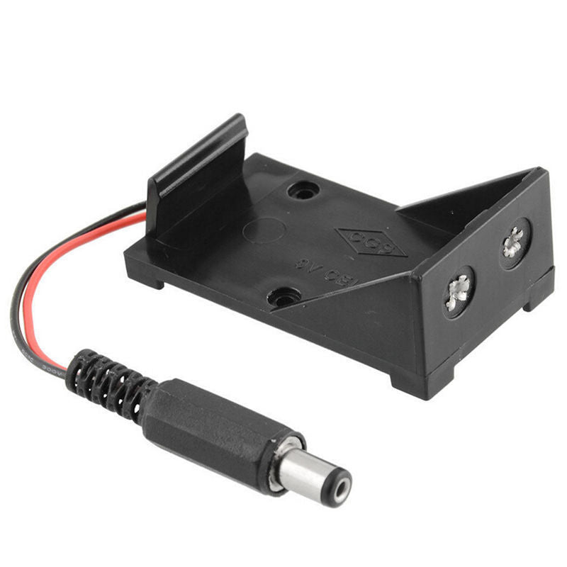 9V Battery Holder Box Case Plug 5.5 X 2.1mm for Arduino Breadboard Power Supply