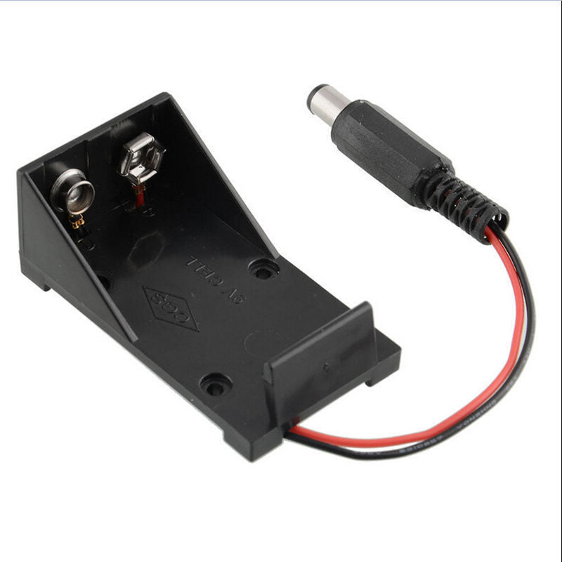9V Battery Holder Box Case Plug 5.5 X 2.1mm for Arduino Breadboard Power Supply