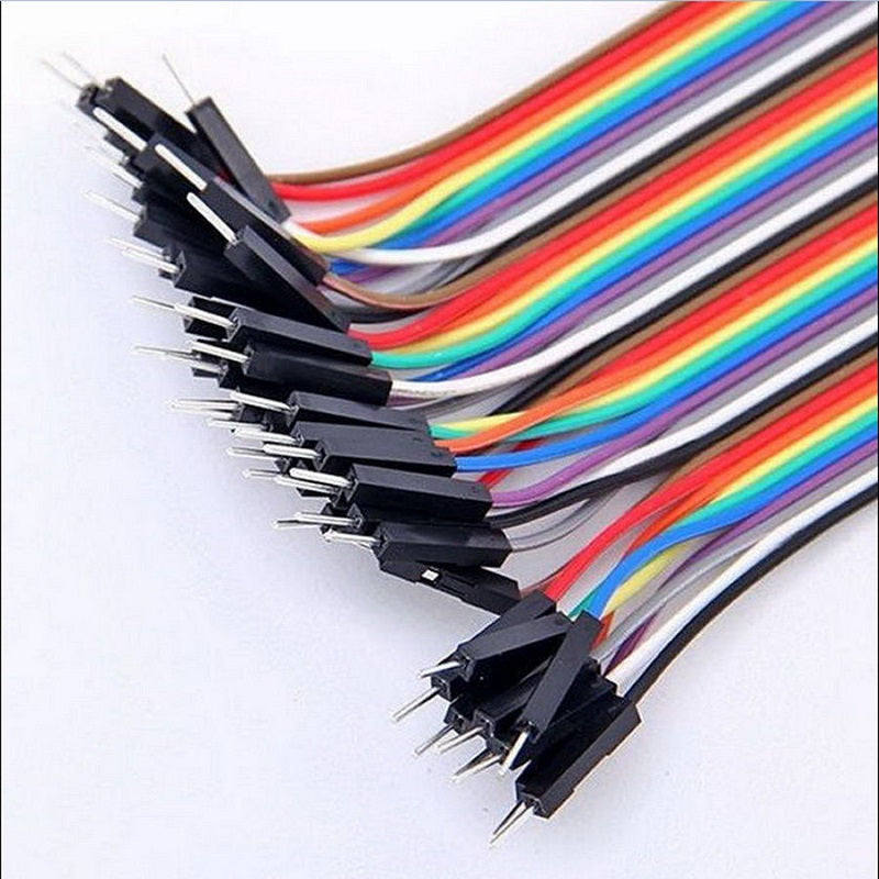 40pcs 20cm 2.54mm Male to Male Dupont Wire Jumper Cable for Arduino Breadboard
