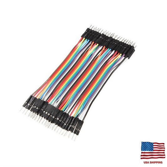 40pcs 10cm Male To Male Dupont Wire Jumper Cable for Arduino Breadboard