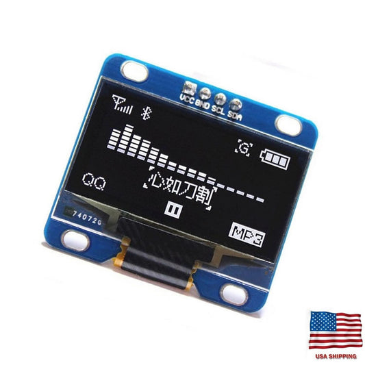 0.96" I2C IIC Serial 128X64 LED OLED LCD Display Module for Arduino White