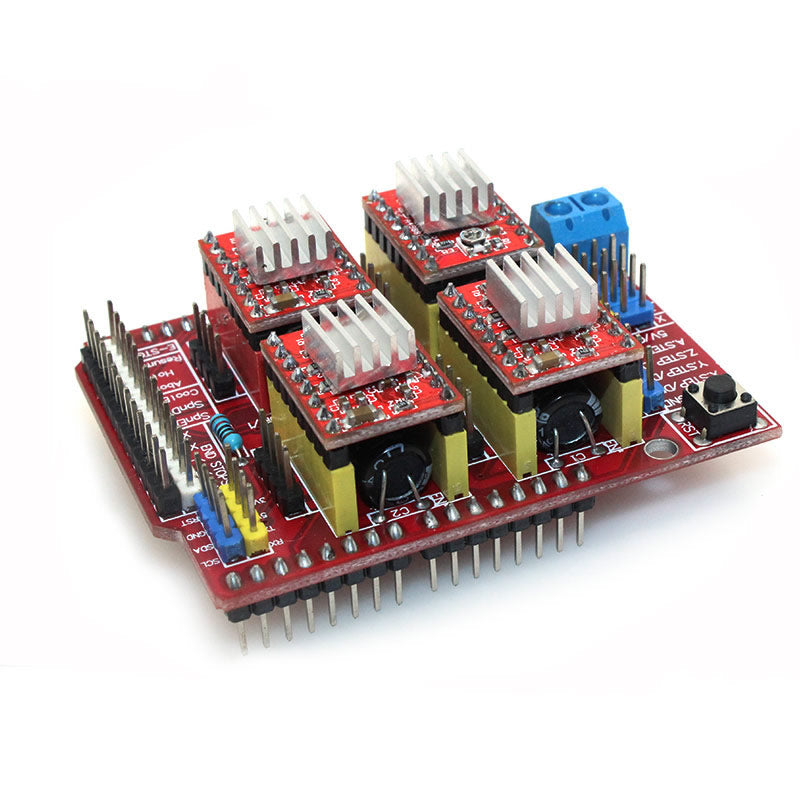 CNC Kit 1X Shield & 4X A4988 Drivers for Arduino UNO R3 ATmega328P CH340G