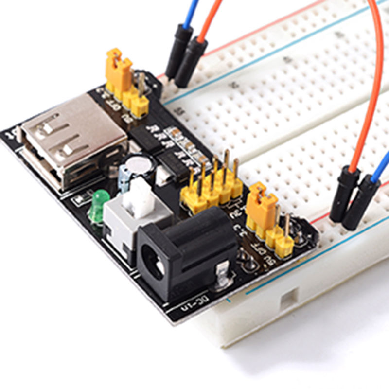 MB-102 830 Point Prototype PCB Breadboard+65pcs Jump Cable Wires+Power Supply