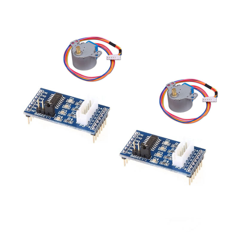 2pcs 28BYJ-48 + ULN2003 Driver Module DC5V Stepper Motor Test Board for Arduino