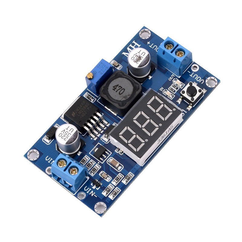 LM2596 Buck Step-down Power Converter Module DC 4.0-40 to 1.3-37V LED Voltmeter