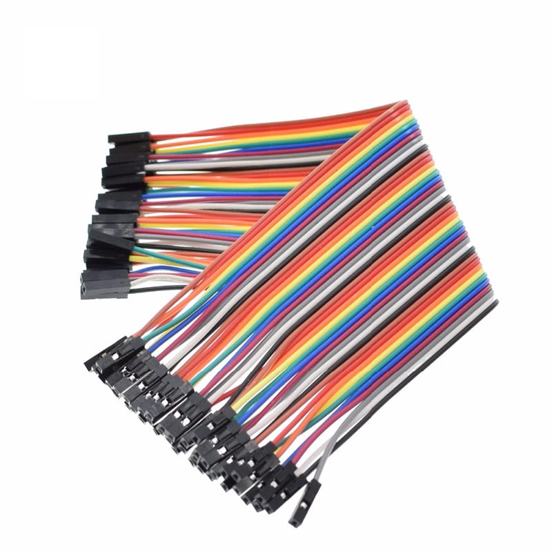 40pcs 20cm 2.54mm Female to Female Dupont Wire Jumper Cable Arduino Breadboad