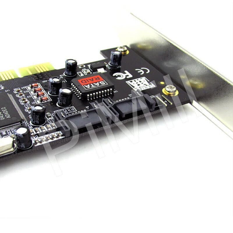 PCI 4 Ports SATA Internal RAID Controller Card w/Low Profile Bracket US Stock