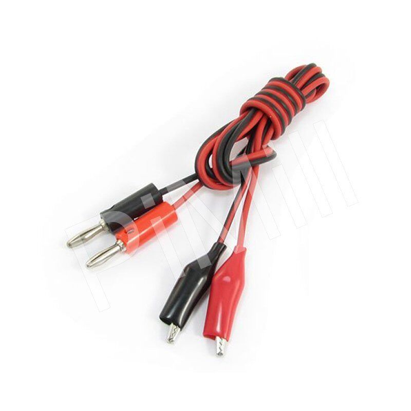 2 Pair Alligator Test Lead Clip To Banana Plug Probe Cable 1M US Stock