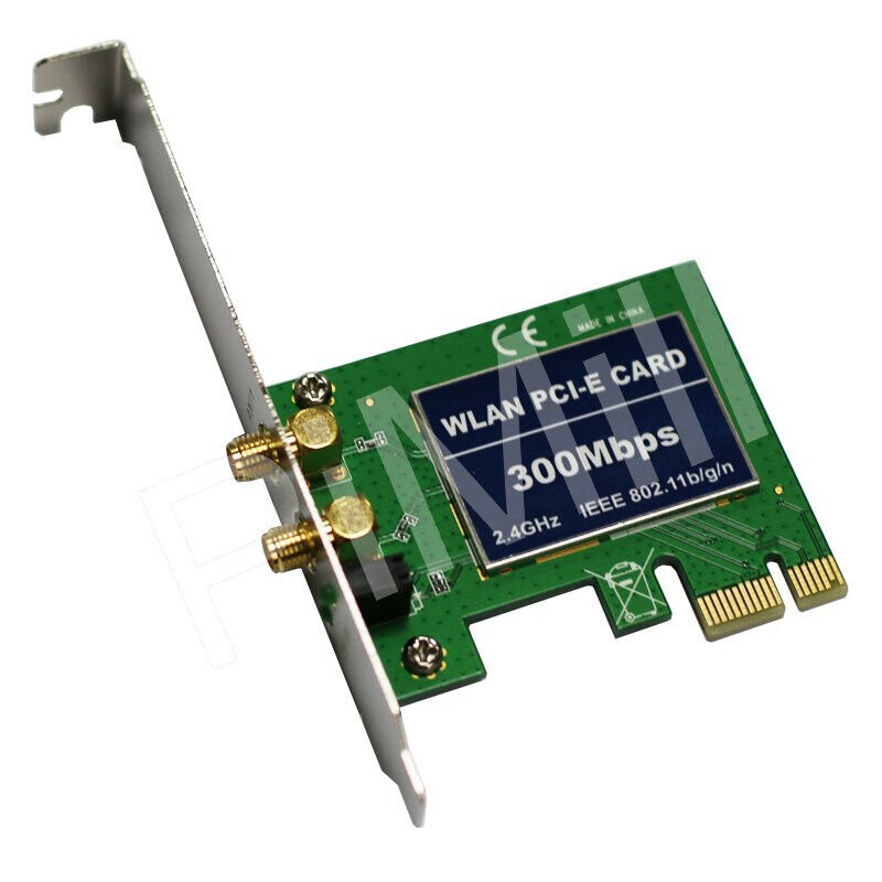 PCI-E Express 300M Wireless WiFi Card Adapter w/Low Profile Bracket