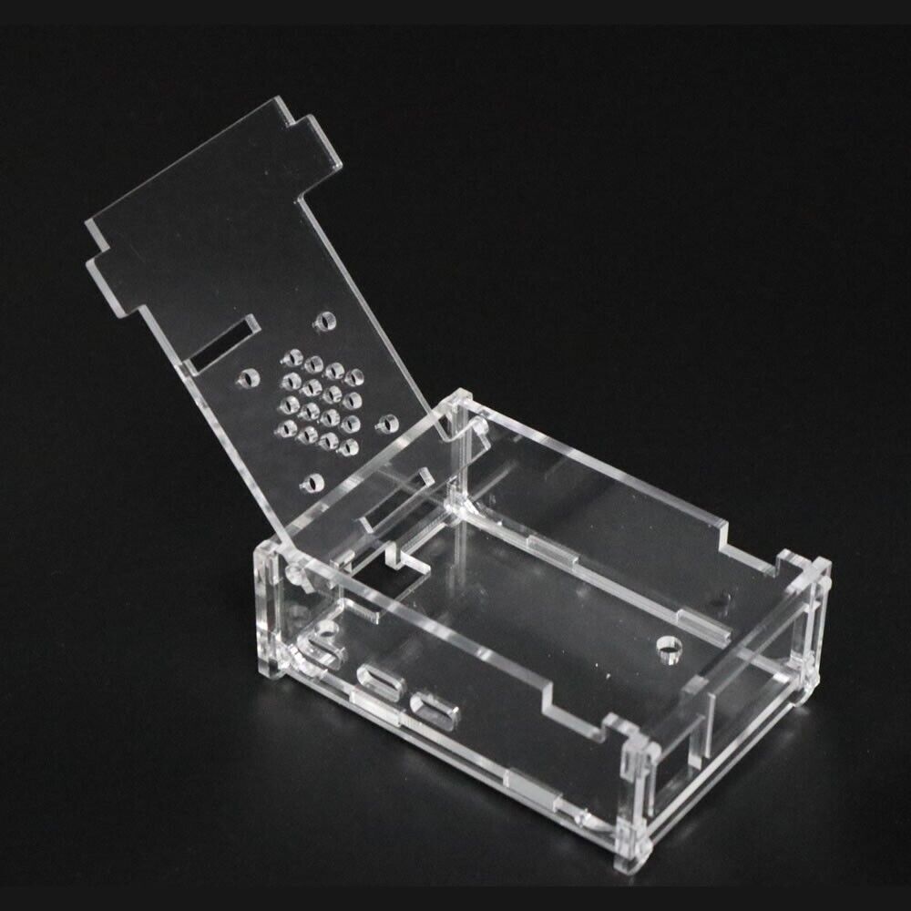 No Screws Clear Acrylic Case Enclosure Box For Raspberry Pi 5 with Cooling Fan