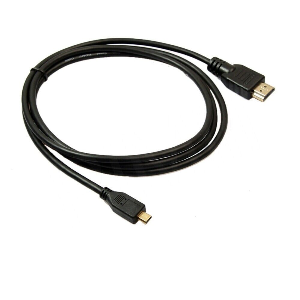 Black Micro HDMI To HDMI Cable 6FT 1.8M 4K for Raspberry Pi 4 Model B US