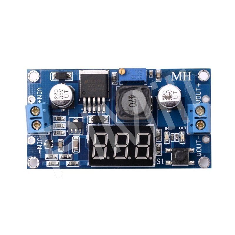 LM2596 Buck Step-down Power Converter Module DC 4.0-40 to 1.3-37V LED Voltmeter