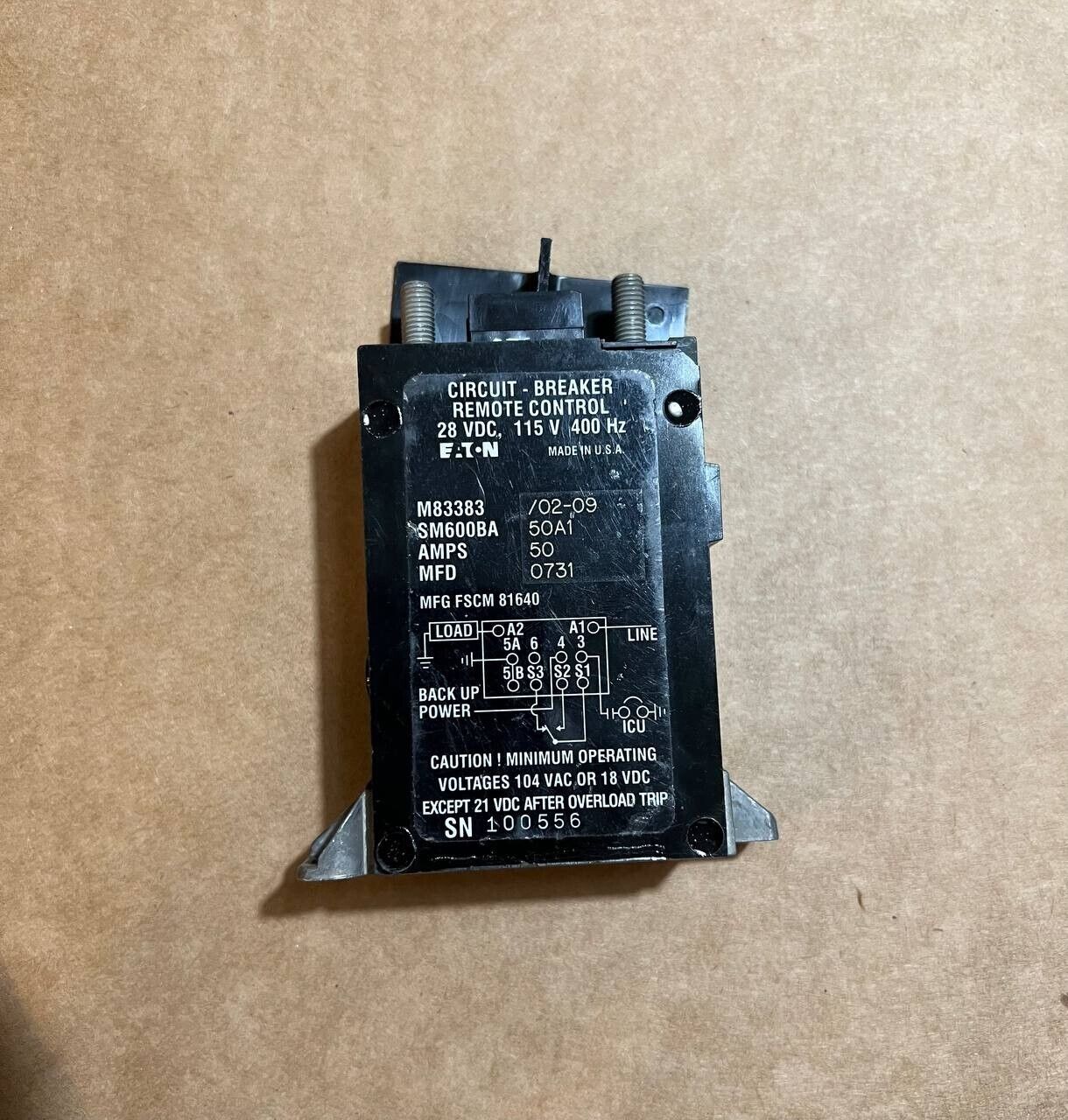 Eaton M83383/02-09 Circuit Breaker