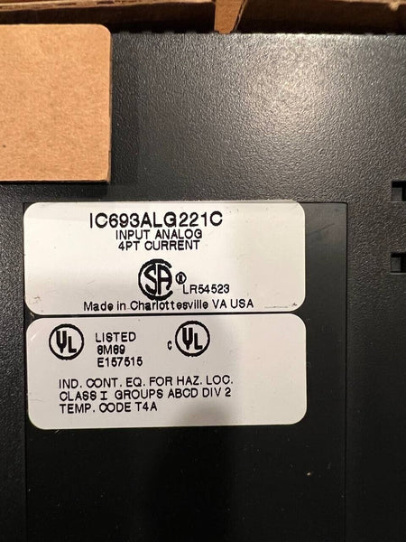 GE IC693ALG221C PLC Analog Input Modules 4PT CURRENT