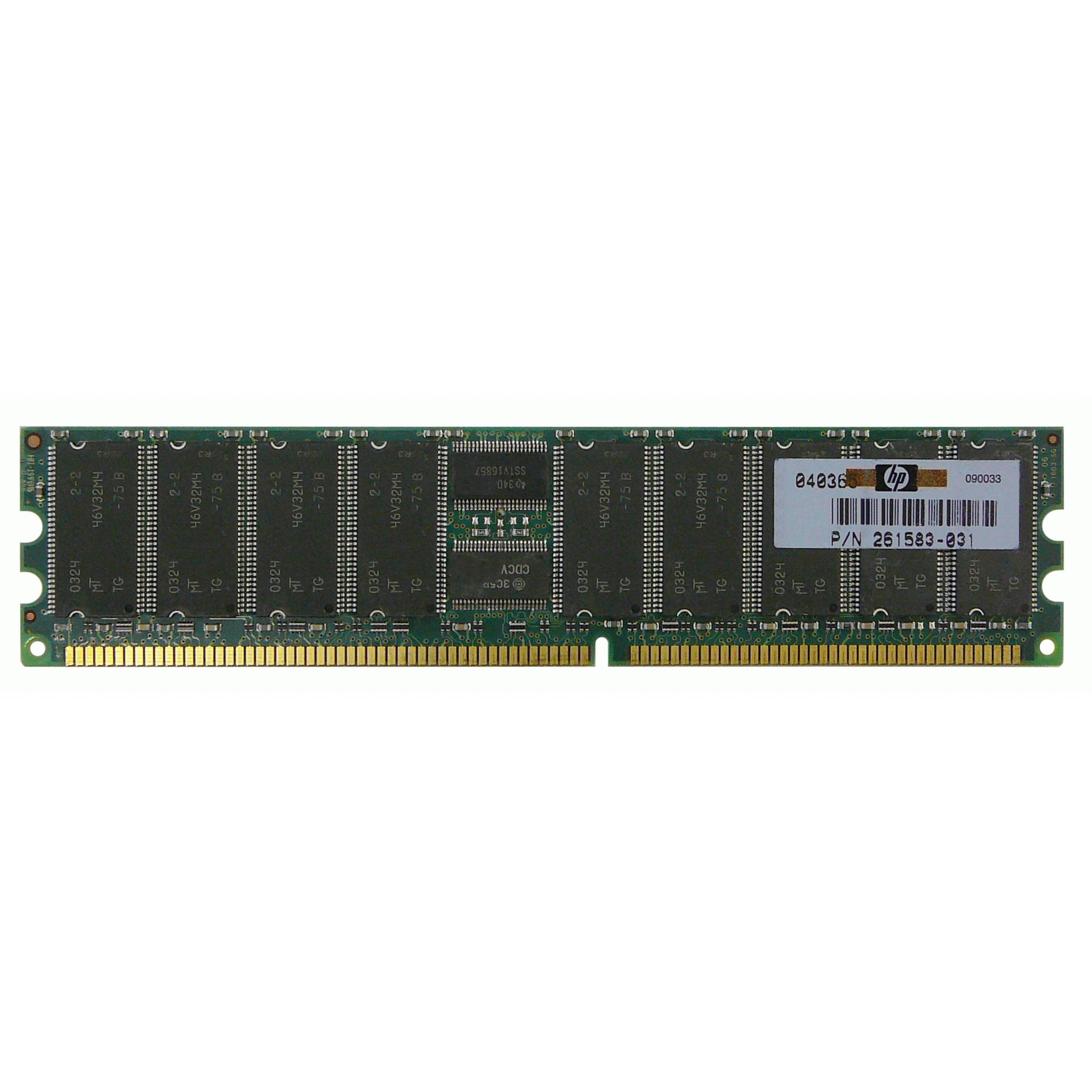 HP 261583-031 | 256MB, 266MHz, PC2100, DIMM MEMORY MODULE 1.2 IN