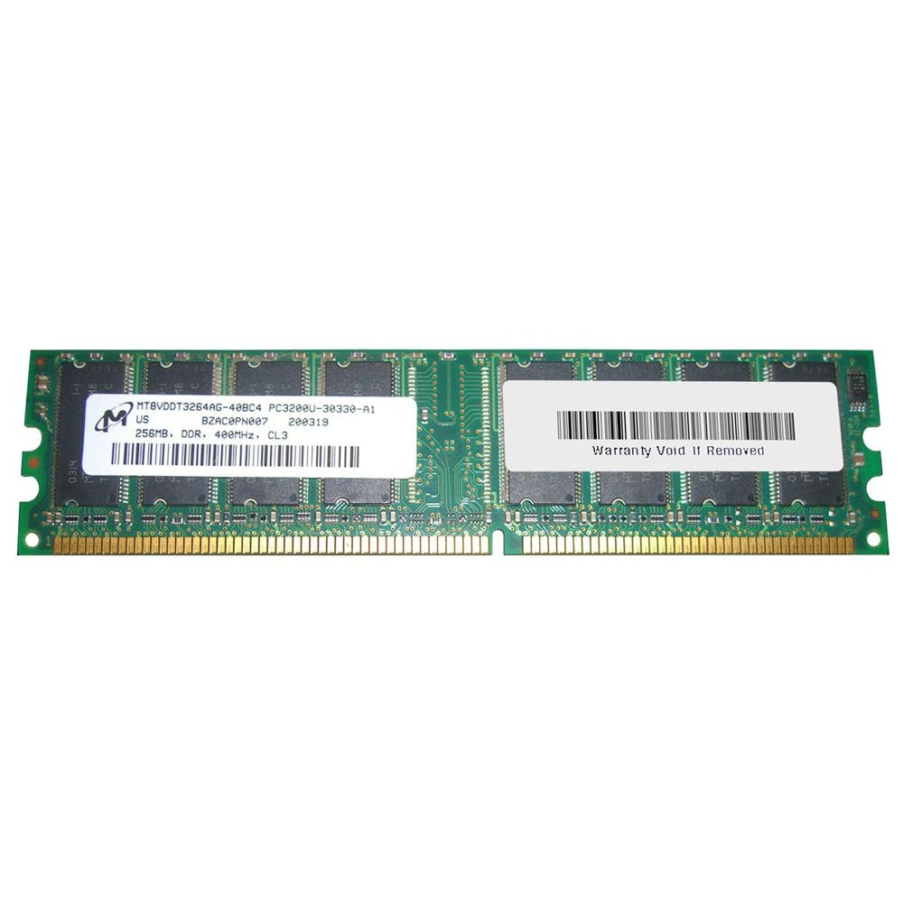 Micron MT8VDDT3264AG-40BC4 256MB Single Rank Memory Module PC3200U-30330-A1